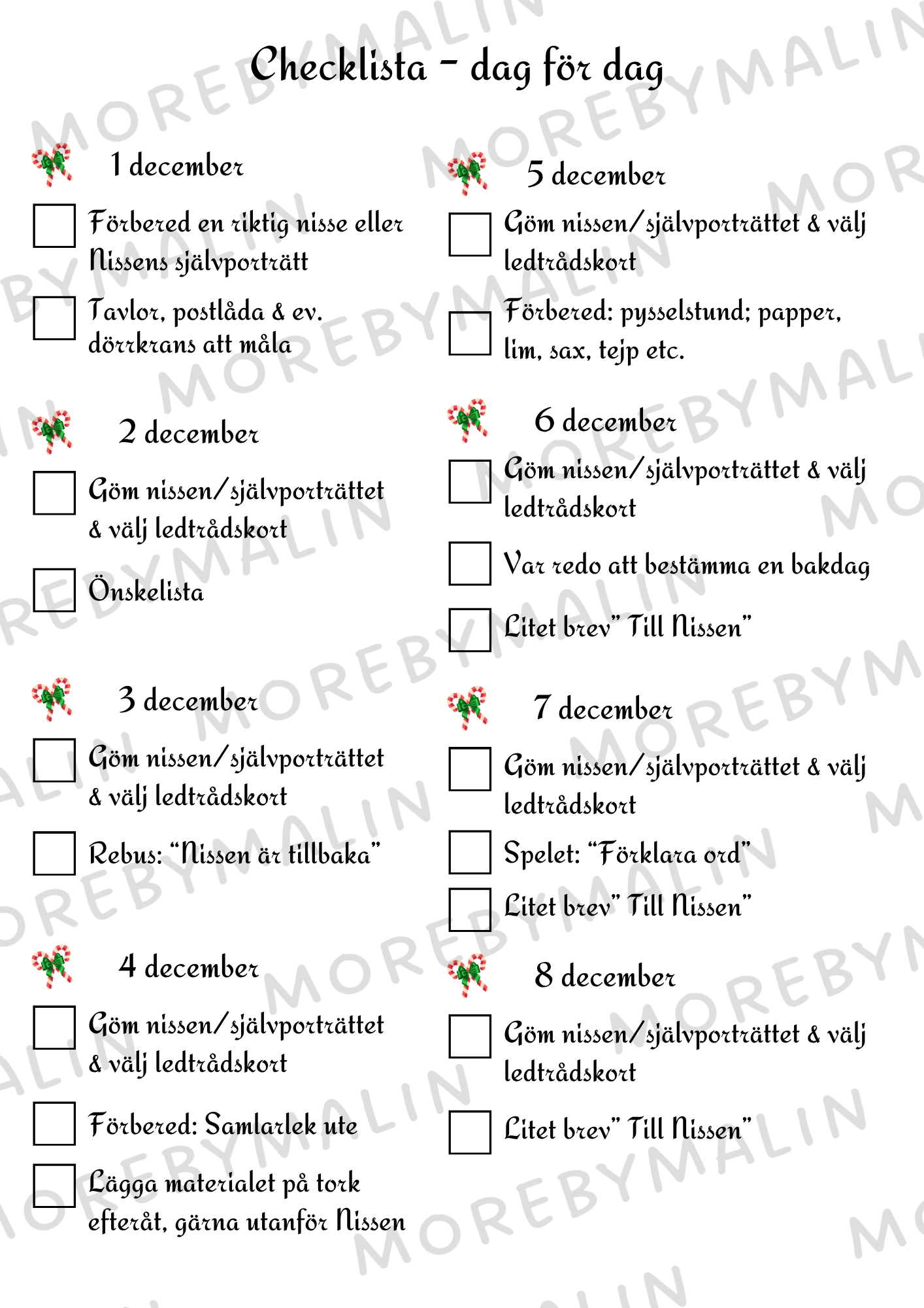 Nissebrev - Nissen leker kurragömma igen (Ett barn)