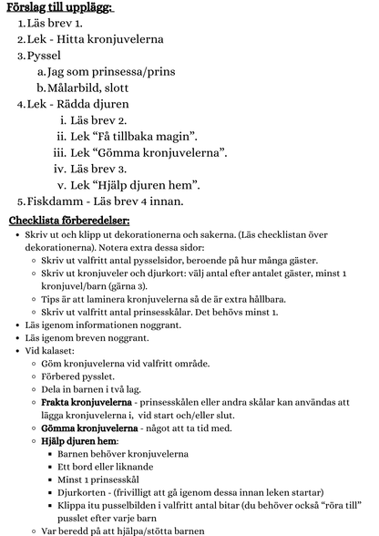 Kalaspaket - Tema Prinsessor 6 - 9 år