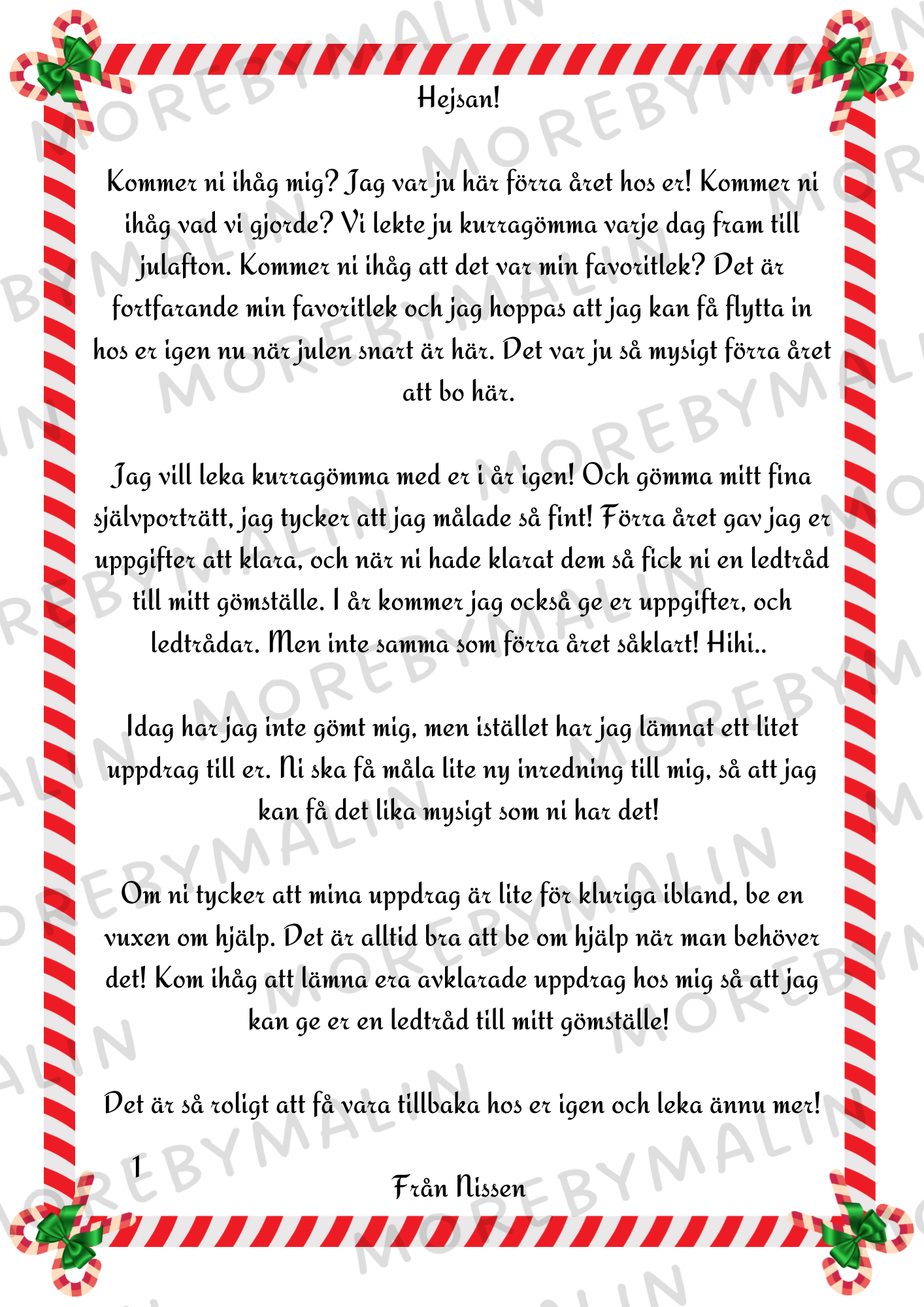 Nissebrev - Nissen leker kurragömma igen (Flera barn)