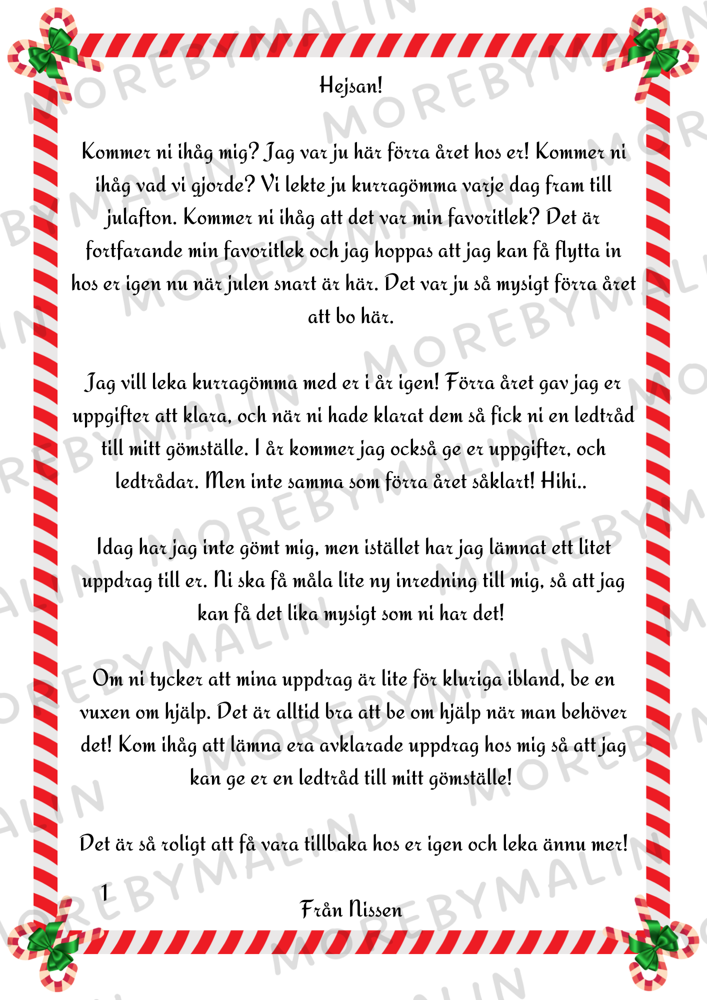 Nissebrev - Nissen leker kurragömma igen (Flera barn)