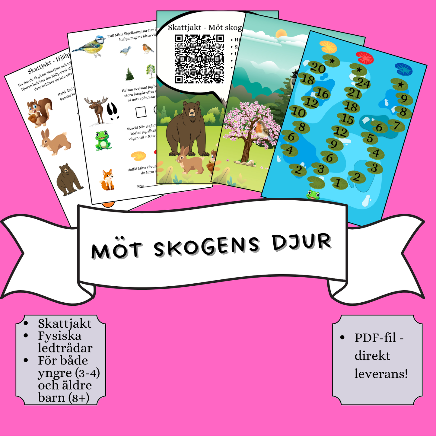 Skattjakt - Möt skogens djur