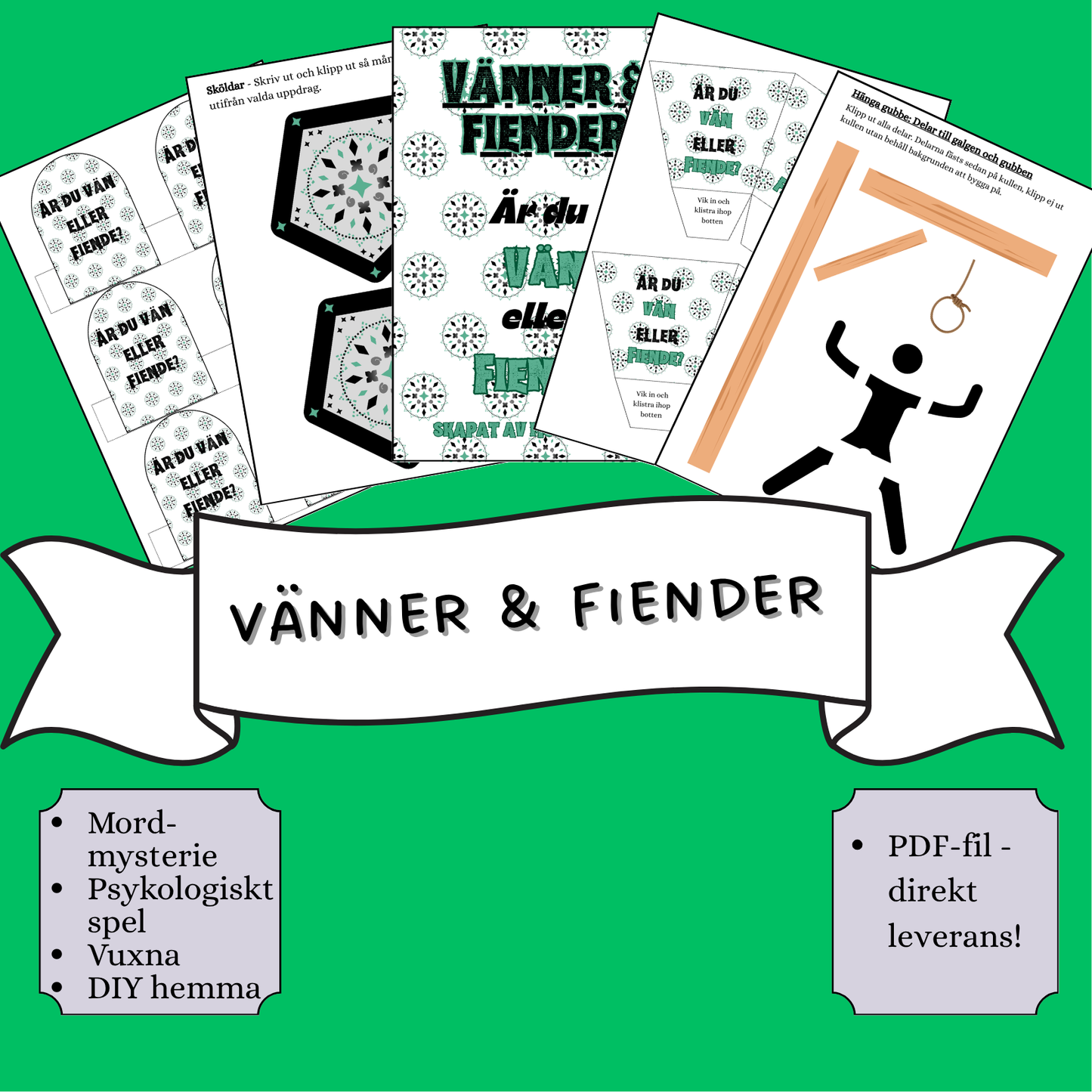 Vänner & fiender - ditt egna mordmysterispel