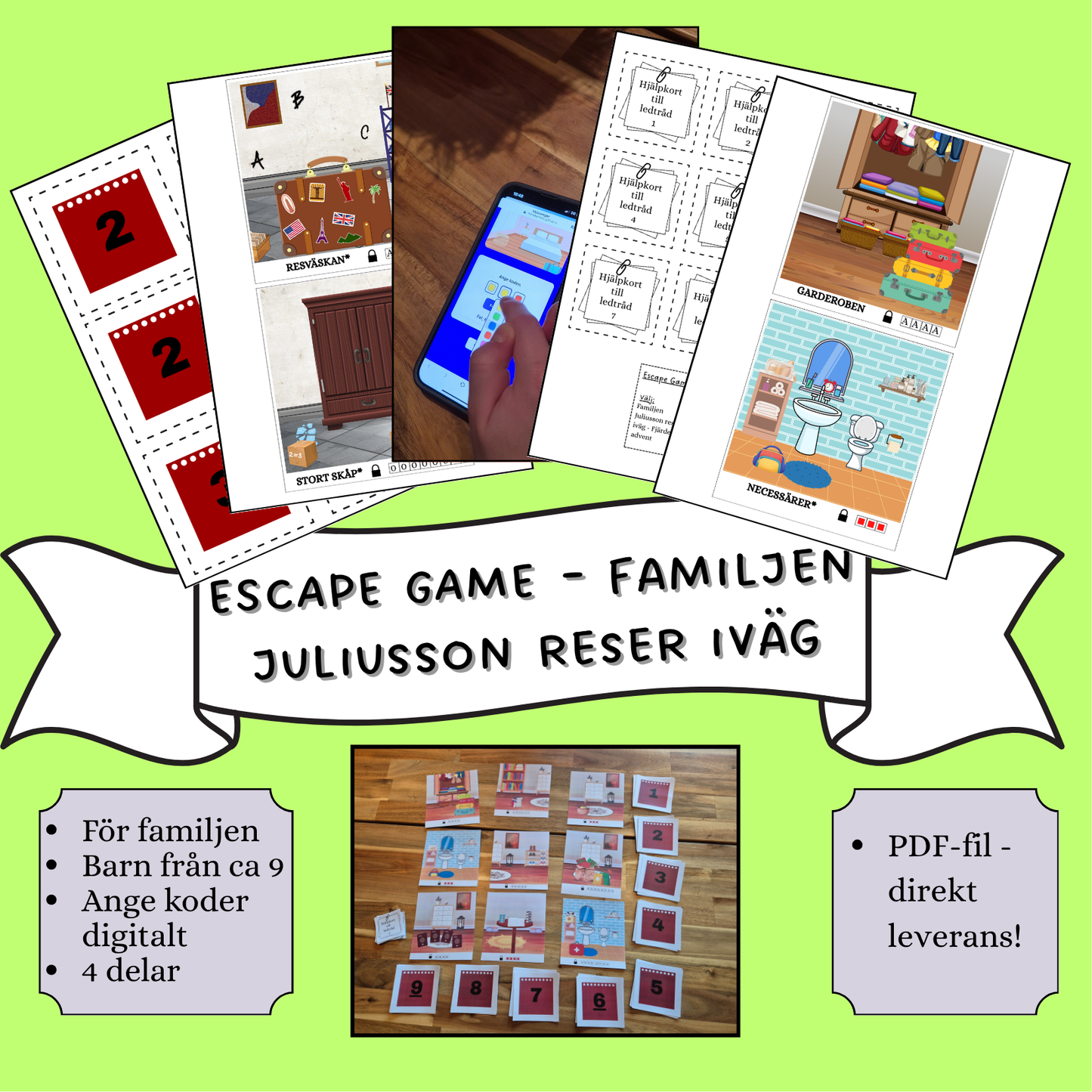 Escape game- Familjen Juliusson reser iväg (Advent)