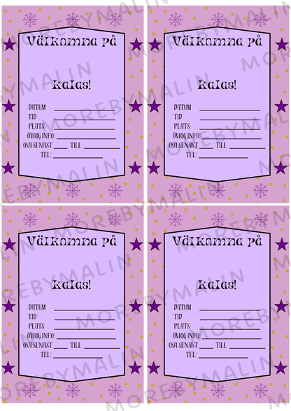 Kalaspaket - My first birthday (lila/rosa) personlig