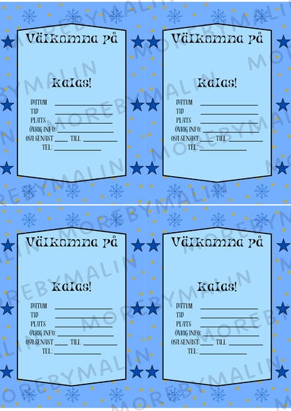 Kalaspaket - dekorationer blå (personlig)