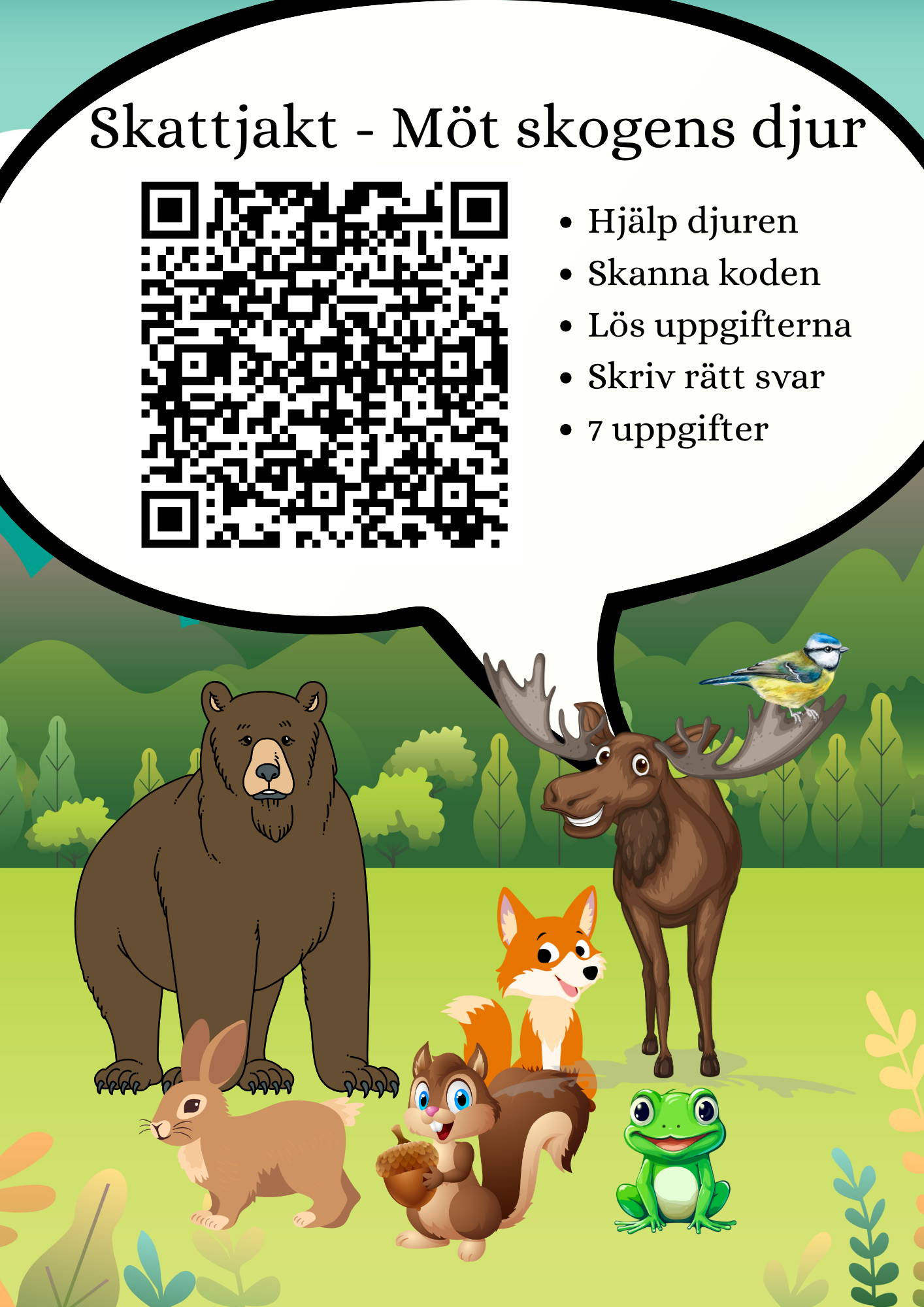 Skattjakt - Möt skogens djur