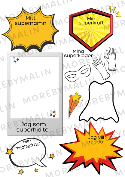 Kalaspaket - Tema Superhjältar 6 - 9 år