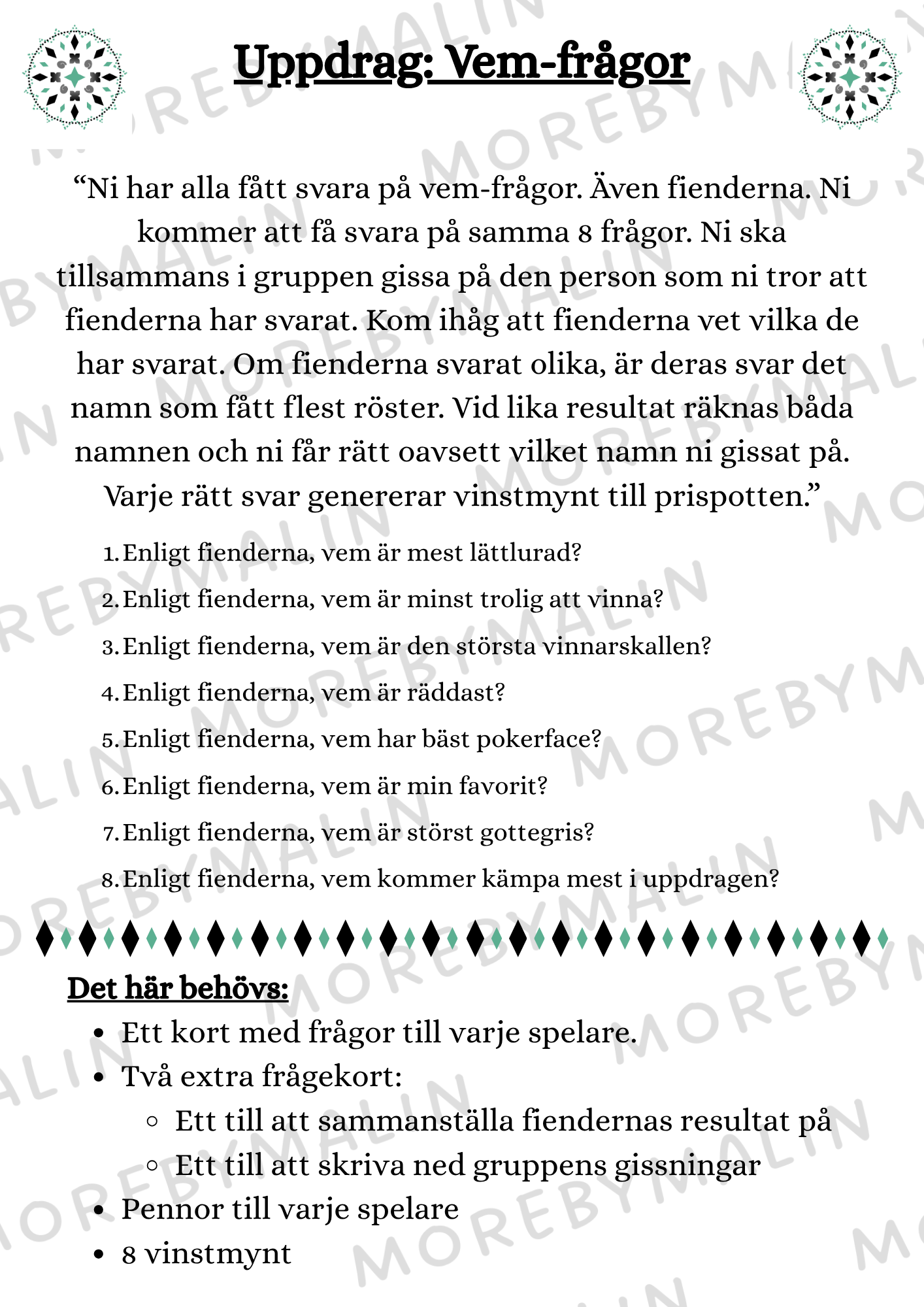 Vänner & fiender - ditt egna mordmysterispel