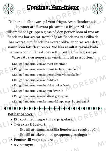 Vänner & fiender - ditt egna mordmysterispel