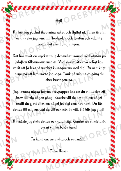 Nissebrev - Nissen leker kurragömma (Ett barn)