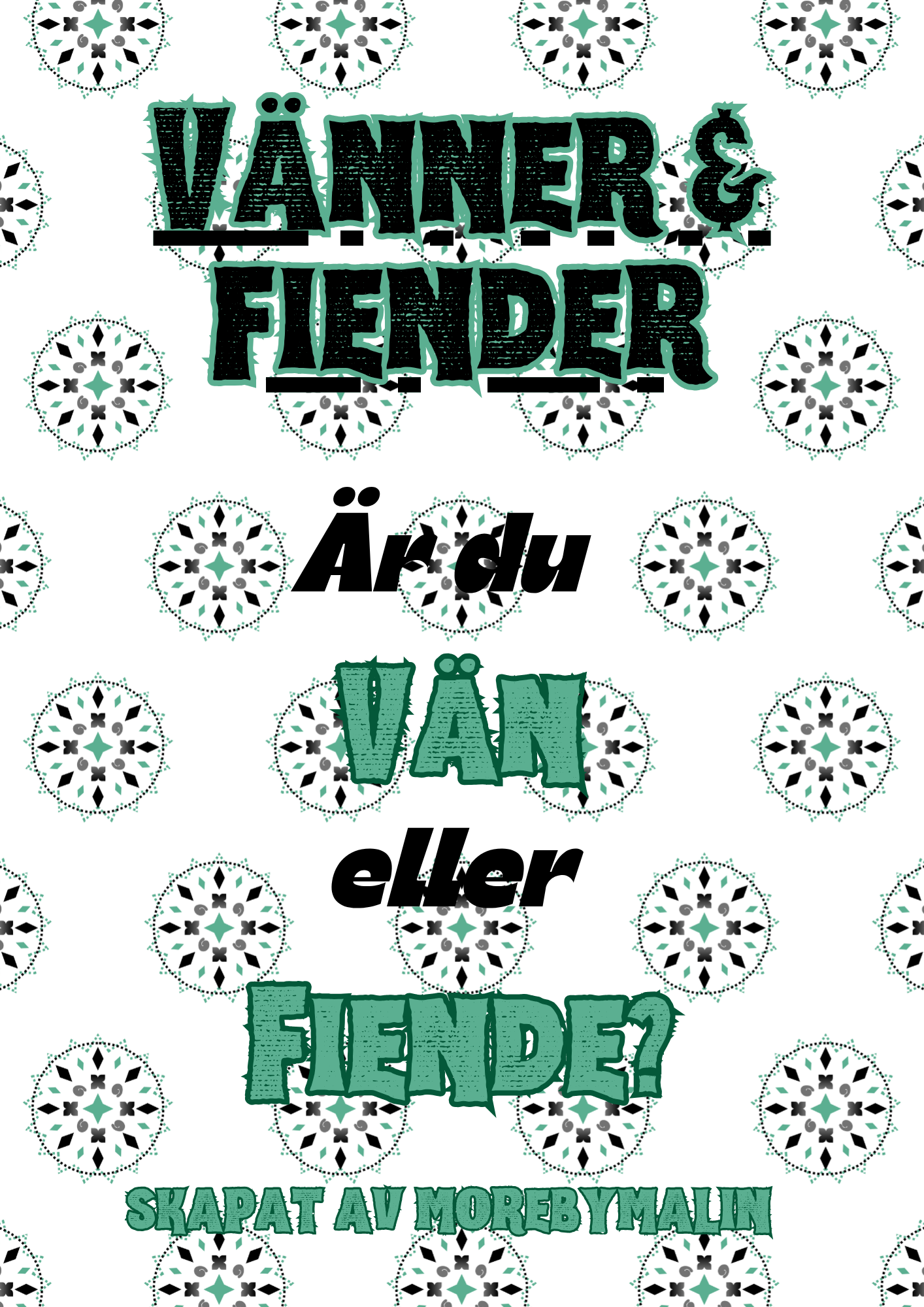 Vänner & fiender - ditt egna mordmysterispel