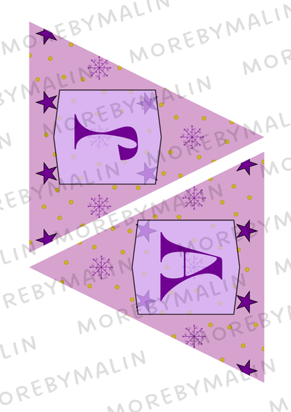Kalaspaket - dekorationer lila/rosa (personlig)