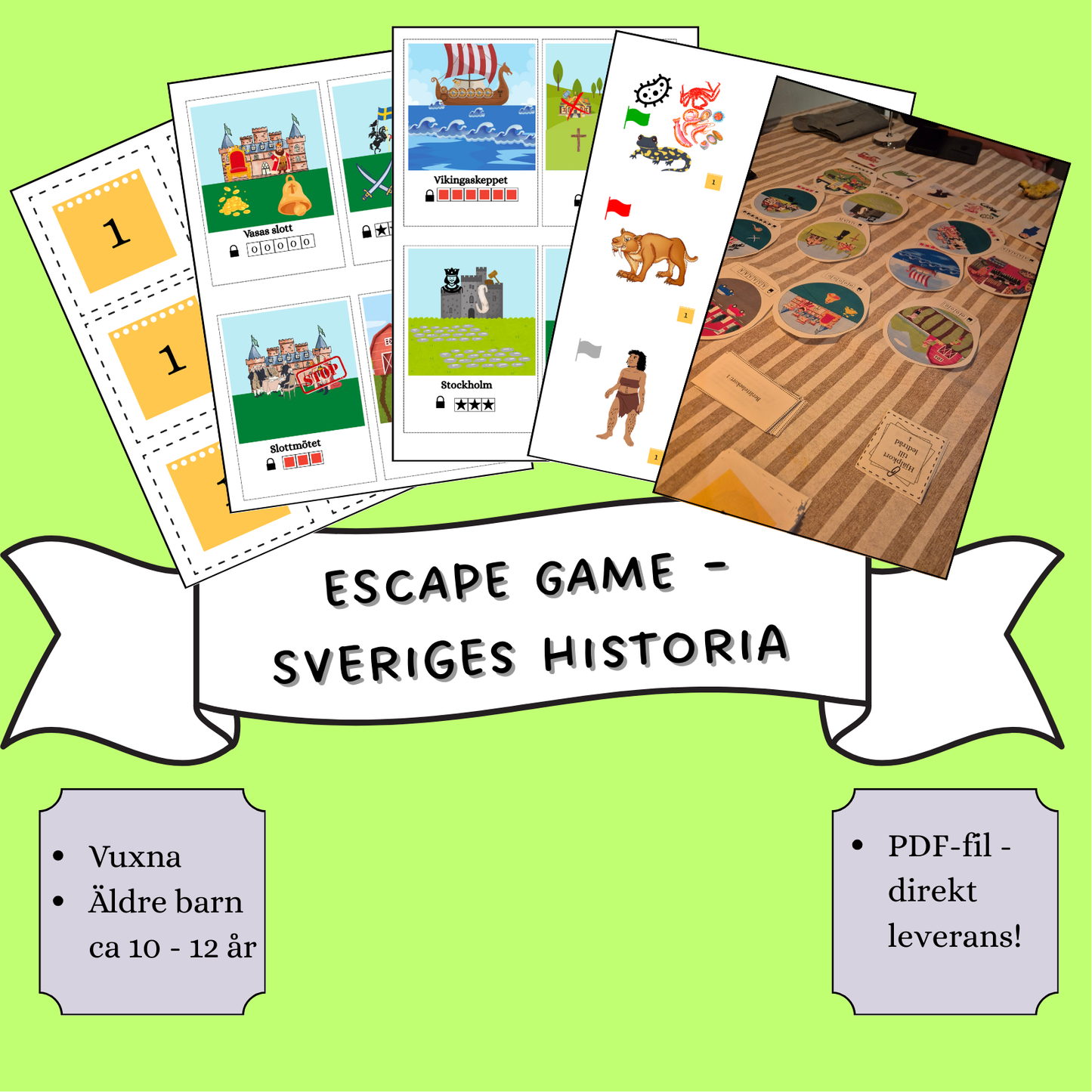 Escape game - Sveriges historia