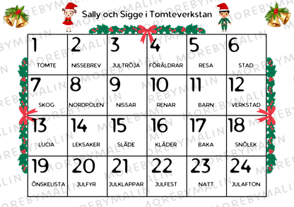 Sally och Sigge i Tomteverkstan - digital skattjakt