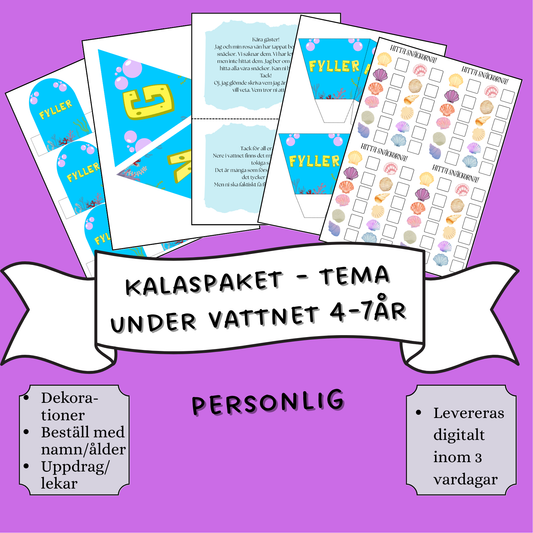 Kalaspaket - Tema Under vattnet 4 - 7 år (personlig)